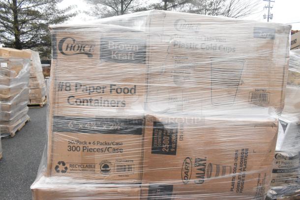 20 BRAND NEW! Boxes Including 2 Choice #3 Paper Food Containers, 500TW7 Choice 7 oz. Translucent Thin Wall Plastic Cold Cup - 2500/Case, 3 Box 128HD12COMBO Choice Heavy Duty 12 oz. Microwavable Translucent Plastic Deli Container and Lid Combo Pack - 240/Case, 2 Box 500CC9 Choice 9 oz. Clear PET Customizable Plastic Squat Cold Cup - 1000/Case. 20 Times Your Bid! - Image 5 of 8