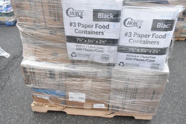 20 BRAND NEW! Boxes Including 2 Choice #3 Paper Food Containers, 500TW7 Choice 7 oz. Translucent Thin Wall Plastic Cold Cup - 2500/Case, 3 Box 128HD12COMBO Choice Heavy Duty 12 oz. Microwavable Translucent Plastic Deli Container and Lid Combo Pack - 240/Case, 2 Box 500CC9 Choice 9 oz. Clear PET Customizable Plastic Squat Cold Cup - 1000/Case. 20 Times Your Bid! - Image 7 of 8