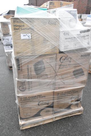 20 BRAND NEW! Boxes Including 2 Box 500CC12 Choice Clear PET Customizable Plastic Cold Cup - 12 oz. - 1000/Case, 2 Box 500TO993 Choice 9" x 9" x 3" Microwaveable 3-Compartment Black / Clear Plastic Hinged Container - 100/Case. 20 Times Your Bid!