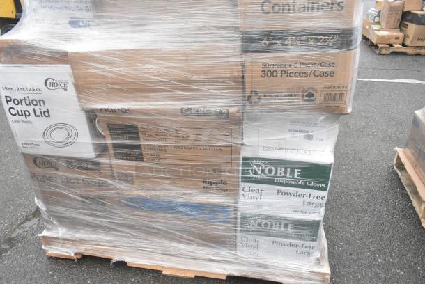 25 BRAND NEW! Boxes Including 4 Box 394365L Noble Products Powder-Free Disposable Clear Vinyl Gloves for Foodservice - Large - 1000/Case, Lavex Multi Fold Towels. 25 Times Your Bid! - Image 4 of 6