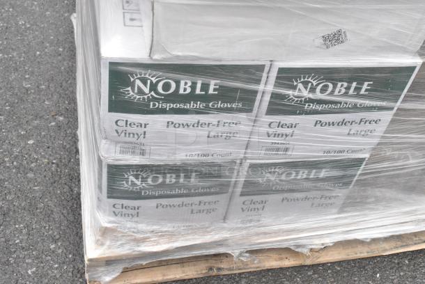 25 BRAND NEW! Boxes Including 4 Box 394365L Noble Products Powder-Free Disposable Clear Vinyl Gloves for Foodservice - Large - 1000/Case, Lavex Multi Fold Towels. 25 Times Your Bid! - Image 5 of 6