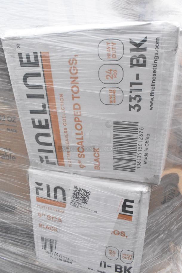 25 BRAND NEW! Boxes Including 2 Box 966UPWIDEB-500 OneUp by Choice White 2-Ply Wide Interfold 6 1/2" x 8 1/2" Dispenser Napkin - 6000/Case, 4 Boxes of Noble Gloves, 127SB18COMBO Choice 18 oz. Clear Plastic Salad Bowl with Lid - 150/Case, 2 Box Fineline Scalloped Tongs. 25 Times Your Bid! - Image 6 of 8