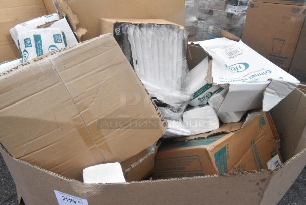 20 BRAND NEW! Boxes Including Choice Napkins, Poly Bottles, 500CC9 Choice 9 oz. Clear PET Customizable Plastic Squat Cold Cup - 1000/Case. 20 Times Your Bid! - Image 2 of 4