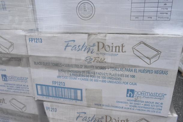 30 BRAND NEW! Boxes Including Hoffmaster FP1313 15 1/2" x 15 1/2" FashnPoint White/Blue Dishtowel Print Dinner Napkin, MB-953B Containers. 30 Times Your Bid! - Image 2 of 3