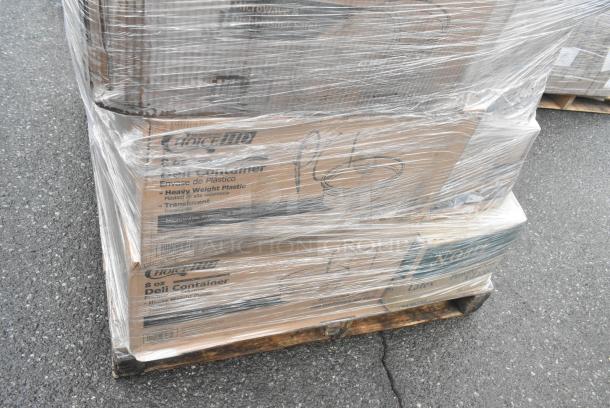 25 BRAND NEW! Boxes Including 127RD16BULK Choice 16 oz. Customizable Microwavable Translucent Round Deli Container - 500/Case, 2 Box 347FC1P5 Visions 5 oz. Heavy Weight Clear 1-Piece Plastic Champagne Flute - 96/Case, Choice Deli Containers. 25 Times Your Bid! - Image 7 of 11