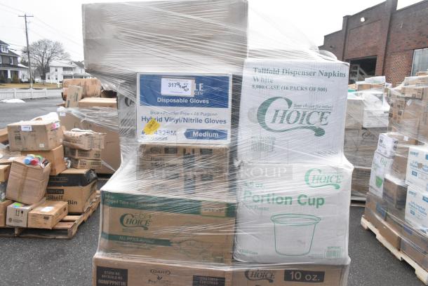 30 BRAND NEW! Boxes Including 50010DWALLW Choice 10 oz. White Smooth Double Wall Paper Hot Cup, Choice Portion Cups, 3 Box Choice Cutlery Packs, Choice Hinged Containers. 30 Times Your Bid! - Image 3 of 9