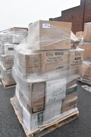35 BRAND NEW! Boxes Including 2 Box 130BKKNIFEX Choice Black Extra Heavy Weight Polystyrene Plastic Knife - 1000/Case, 2 Box 500CC32THD Choice Heavy Duty 32 oz. Tall Heavy Weight Clear PET Plastic Cold Cup - 300/Case, 50010DWALLW Choice 10 oz. White Smooth Double Wall Paper Hot Cup - 500/Case. 35 Times Your Bid!