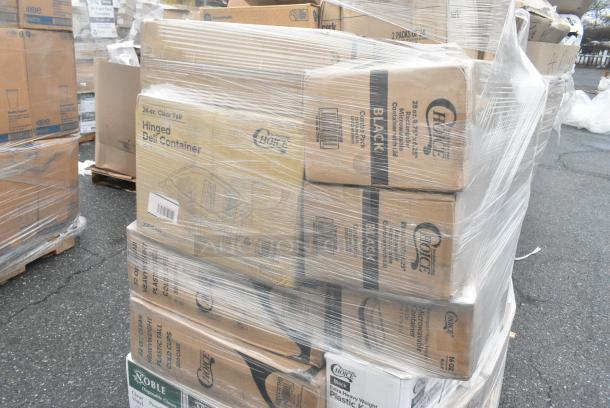35 BRAND NEW! Boxes Including 2 Box 130BKKNIFEX Choice Black Extra Heavy Weight Polystyrene Plastic Knife - 1000/Case, 2 Box 500CC32THD Choice Heavy Duty 32 oz. Tall Heavy Weight Clear PET Plastic Cold Cup - 300/Case, 50010DWALLW Choice 10 oz. White Smooth Double Wall Paper Hot Cup - 500/Case. 35 Times Your Bid! - Image 6 of 9