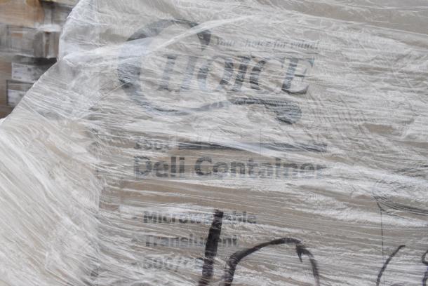 21 BRAND NEW! Boxes Including Choice Deli Containers, Duro 8 lb White Paper Bags, Dart C90PST1 ClearSeal Hinged Lid Plastic Container 8 1/4" x 8 1/4" x 3" - 250/Case. 21 Times Your Bid! - Image 3 of 8