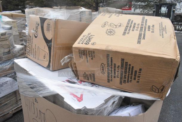 25 BRAND NEW! Boxes Including 500CC12 Choice Clear PET Customizable Plastic Cold Cup - 12 oz. - 1000/Case, Dart 60HT1 White Foam Hinged Lid Container 6" x 6" x 3" - 500/Case. 25 Times Your Bid! - Image 5 of 5