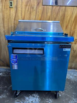 BRAND NEW DUKERS DSP29 1-Door Commercial Food Prep Table Refrigerator in Stainless Steel