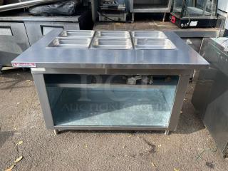 CHECK IT OUT! AWESOME 6 Pan Gas Steam Table STAINLESS STEAL! **Great Condition**