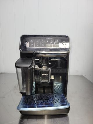 PHILIPS 3200 Series Fully Automatic Coffee Machine - 5 Delicious Coffees, LatteGo Milk System, Durable Ceramic Grinders, Intuitive Touch Display, Glossy Black (EP3241/54)