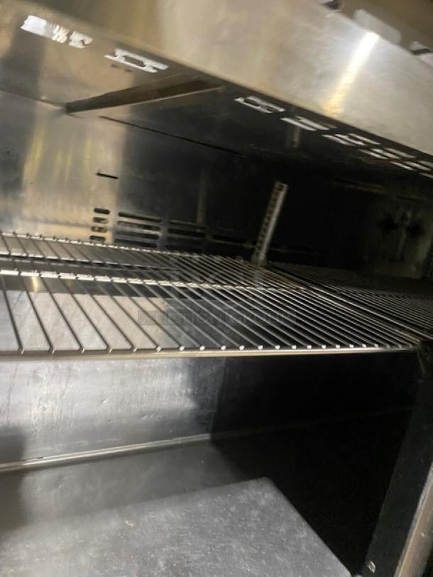 SWEET! Turbo Air Commercial Stainless Steel 2 Door Refrigerated Bain Marie Style Mega Top Salad/Sandwich Prep Table! With Wire Racks! Model: TST-48SD-18 SN: M418605009! 115V 1 Phase! On Casters! - Image 7 of 9