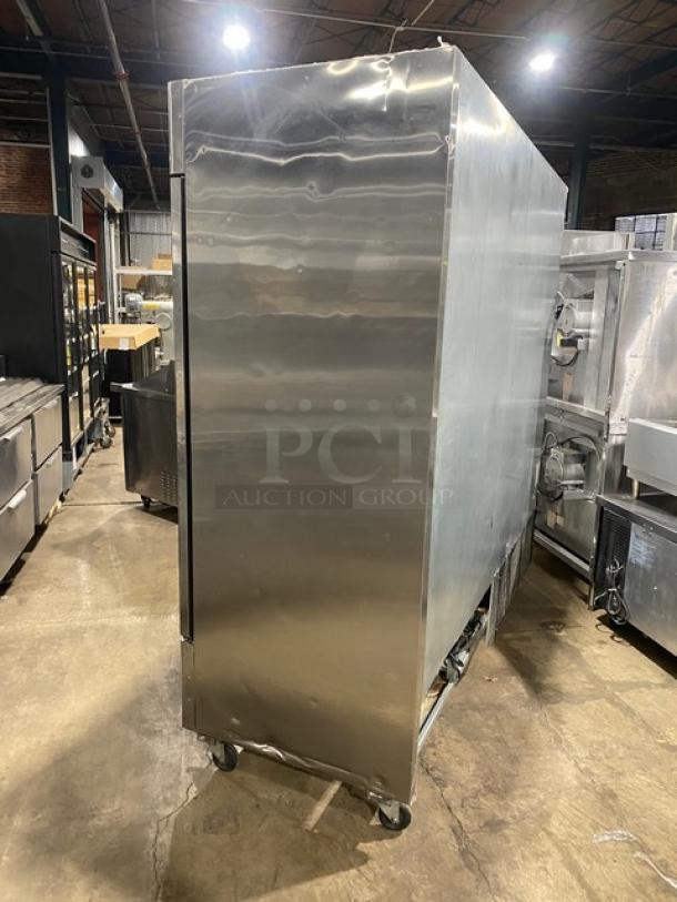 WOW! Empura Commercial Stainless Steel Solid 3 Door Reach In Refrigerator! With Poly Coated Wire Racks! Model: E72 SN: E72140730J2002! 115V 1 Phase! On Casters! - Image 2 of 8