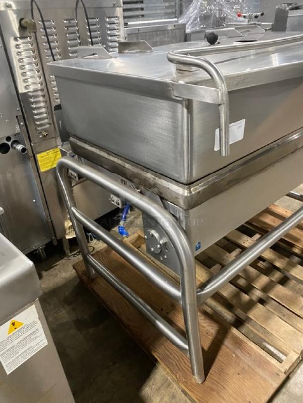 AWESOME! Market Forge Commercial Stainless Steel Natural Gas Powered Tilted Braising Pan/Ultra Tilt Skillet! Model: 1300-2 SN: 132900! 115V 1 Phase! On Legs! Working When Removed! - Image 2 of 8