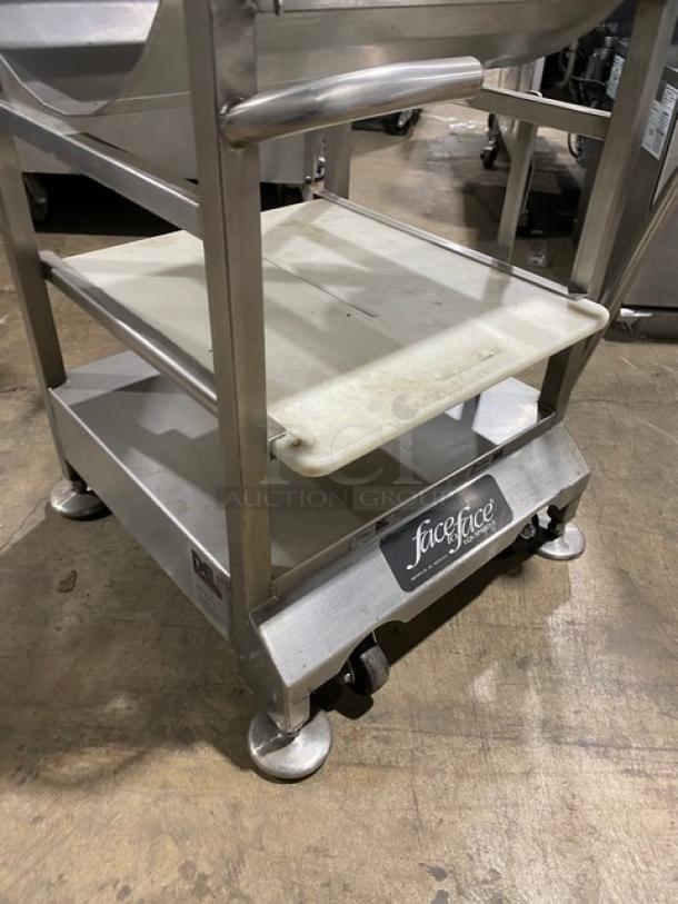 GREAT! Hobart Commercial Heavy Duty Electric Powered Countertop Deli Meat Slicer! Model: 1712E SN: 56-932-680! 115V 1 Phase! On Face-To-Face Commercial Stainless Steel Equipment Cart/Stand! With Legs & Casters! - Image 6 of 10