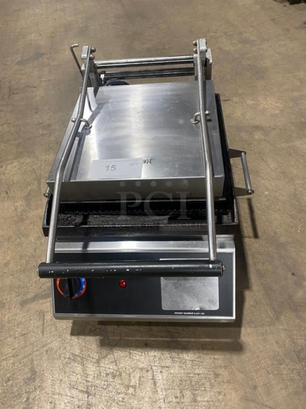NICE! Star Pro Max Series Commercial Stainless Steel Electric Powered Countertop Panini/Sandwich Press Grill! With Grooved Grates! Model: CG14I SN: GG141012A0001! 240V! - Image 1 of 8
