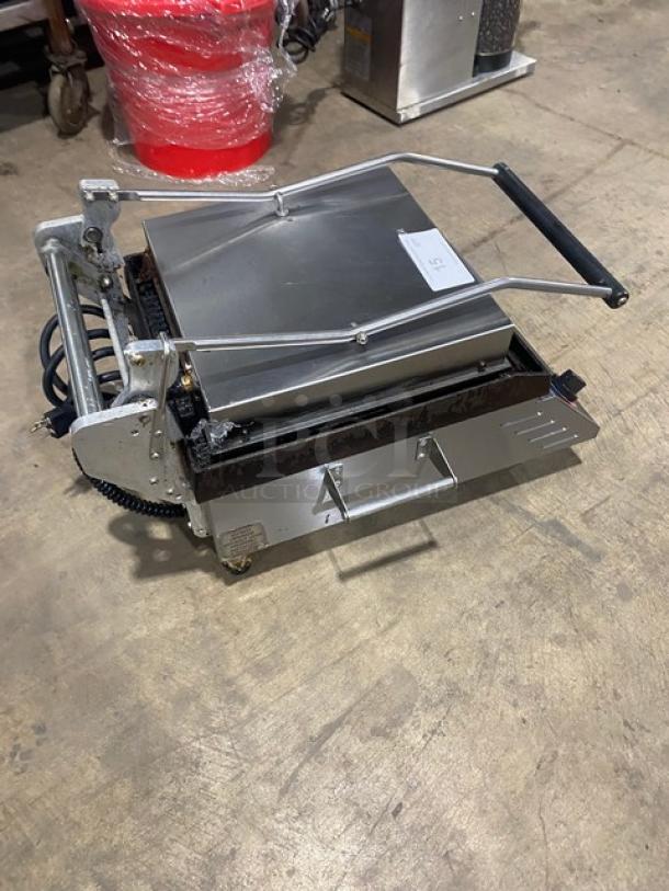 NICE! Star Pro Max Series Commercial Stainless Steel Electric Powered Countertop Panini/Sandwich Press Grill! With Grooved Grates! Model: CG14I SN: GG141012A0001! 240V! - Image 4 of 8