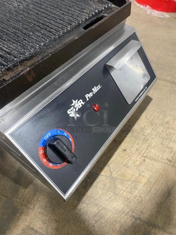NICE! Star Pro Max Series Commercial Stainless Steel Electric Powered Countertop Panini/Sandwich Press Grill! With Grooved Grates! Model: CG14I SN: GG141012A0001! 240V! - Image 6 of 8