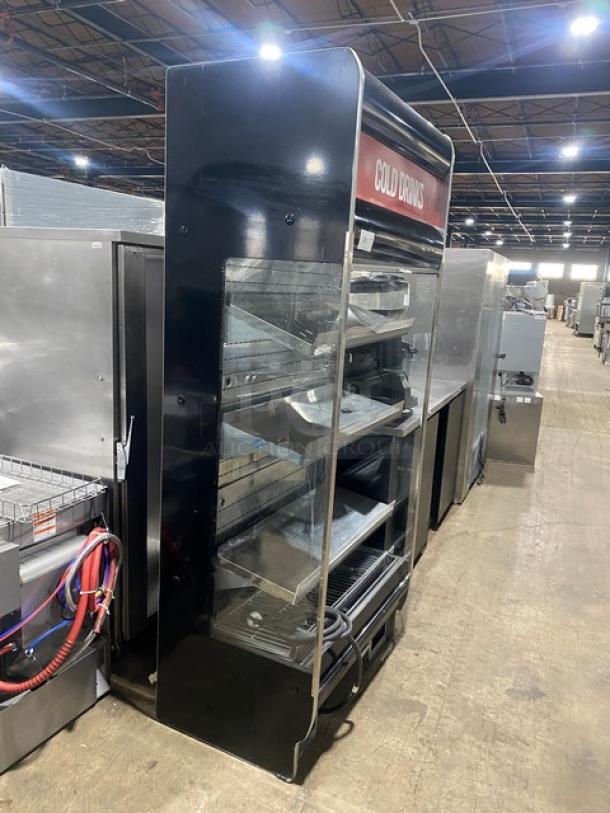 Hussmann Commercial Self-Contained 3-Tier Refrigerated Open Grab-N-Go Merchandiser Display Showcase! With Pull Down Night-Curtain! With Adjustable Shelves! Model: RGD-24D-72H-3-S/C SN: 1030122201833288! 208-240V 1 Phase! On Legs! - Image 2 of 8
