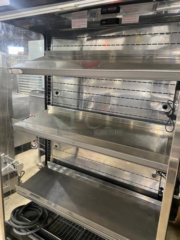 Hussmann Commercial Self-Contained 3-Tier Refrigerated Open Grab-N-Go Merchandiser Display Showcase! With Pull Down Night-Curtain! With Adjustable Shelves! Model: RGD-24D-72H-3-S/C SN: 1030122201833288! 208-240V 1 Phase! On Legs! - Image 5 of 8
