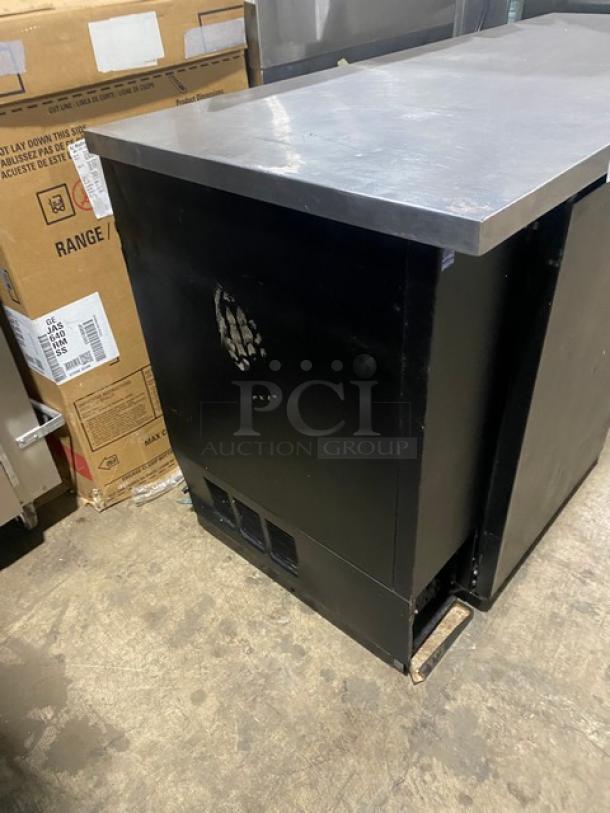 Beverage-Air Commercial 2 Door Refrigerated Back Bar Cooler! With Stainless Steel Worktop! With Poly Coated Wire Rack! Model: BB68-1 SN: 7602818! 115V 1 Phase! - Image 2 of 8
