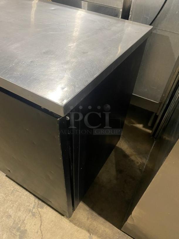 Beverage-Air Commercial 2 Door Refrigerated Back Bar Cooler! With Stainless Steel Worktop! With Poly Coated Wire Rack! Model: BB68-1 SN: 7602818! 115V 1 Phase! - Image 4 of 8