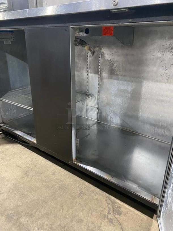 Beverage-Air Commercial 2 Door Refrigerated Back Bar Cooler! With Stainless Steel Worktop! With Poly Coated Wire Rack! Model: BB68-1 SN: 7602818! 115V 1 Phase! - Image 5 of 8