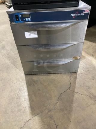 Alto-Shaam! 2021! Halo Heat Series Commercial Stainless Steel Electric Powered 3 Drawer Hot Food Warmer! With Digital Controls! Model: 5003-D SN: 2940858-000! 120V 1 Phase!