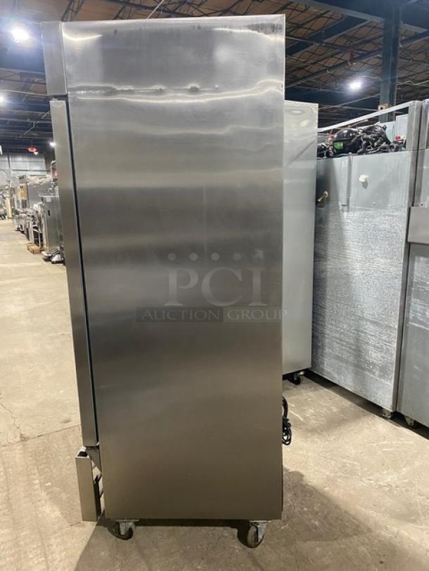 Artic Air Commercial Stainless Steel Solid Single Door Reach In Freezer! With Poly Coated Wire Racks! Model: AF23 SN: 253187! 115V! On Casters! - Image 3 of 10