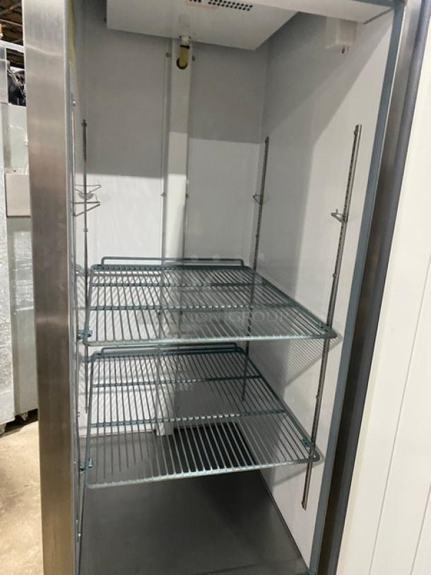 Artic Air Commercial Stainless Steel Solid Single Door Reach In Freezer! With Poly Coated Wire Racks! Model: AF23 SN: 253187! 115V! On Casters! - Image 5 of 10