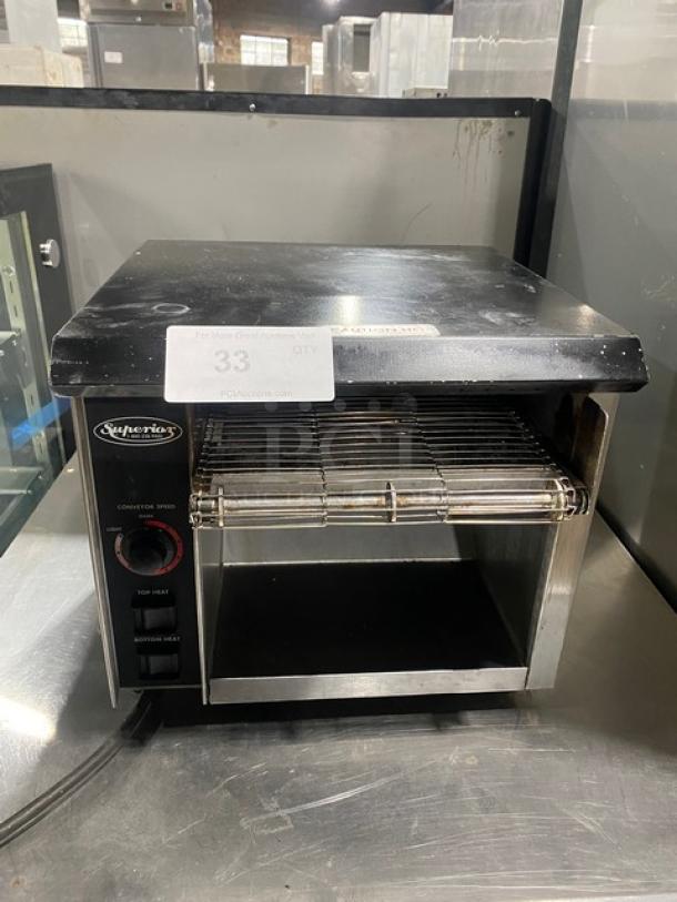 APW Wyott Superior Series Commercial Electric Powered Countertop Conveyor Toaster!  Model: AT-EXPRESS SN: 0904D01589! 120V 1 Phase! - Image 1 of 8