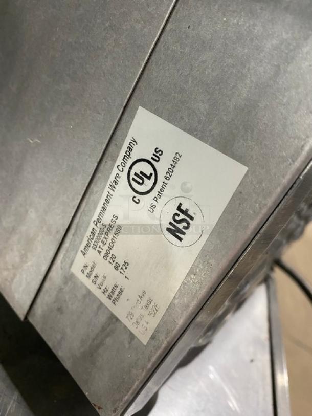 APW Wyott Superior Series Commercial Electric Powered Countertop Conveyor Toaster!  Model: AT-EXPRESS SN: 0904D01589! 120V 1 Phase! - Image 5 of 8