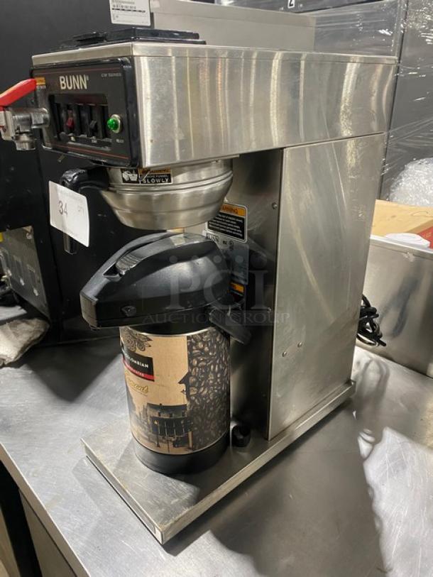 Bunn CW Series Commercial Stainless Steel Countertop Coffee Brewer! With Hot Water Dispenser! With Brew Basket & Portable Server! Model: CWTF15-APS SN: CWTF432141! 120V 1 Phase! - Image 3 of 8
