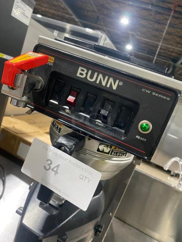 Bunn CW Series Commercial Stainless Steel Countertop Coffee Brewer! With Hot Water Dispenser! With Brew Basket & Portable Server! Model: CWTF15-APS SN: CWTF432141! 120V 1 Phase! - Image 4 of 8