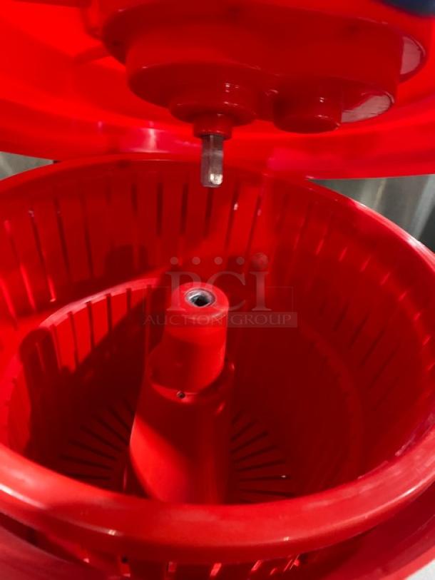 Chef Master Commercial Red Heavy Duty 5 Gal. Salad Spinner/Dryer! With Crank Handle & Brake System! - Image 3 of 5