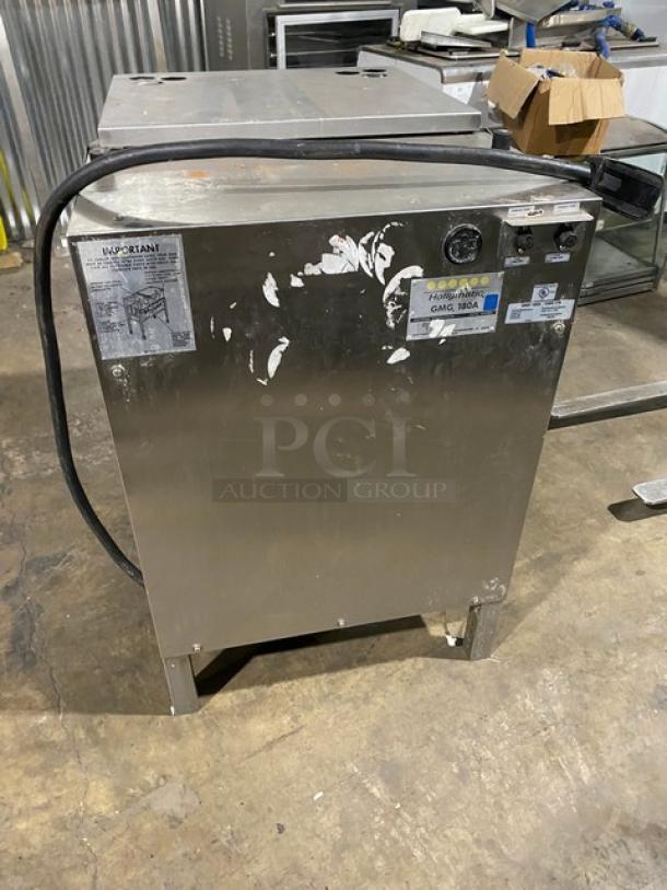 Hollymatic Commercial Stainless Steel Meat Mixer/Grinder! With Swing Open Hopper! Model: GMG 180A SN: 6089! 200V 3 Phase! On Legs! With Casters! - Image 3 of 12