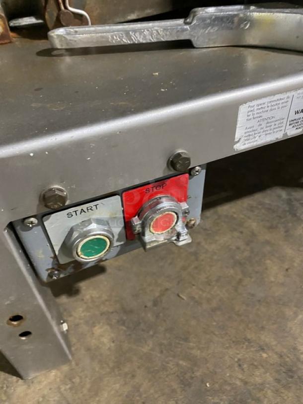 Hollymatic Commercial Stainless Steel Meat Mixer/Grinder! With Swing Open Hopper! Model: GMG 180A SN: 6089! 200V 3 Phase! On Legs! With Casters! - Image 7 of 12