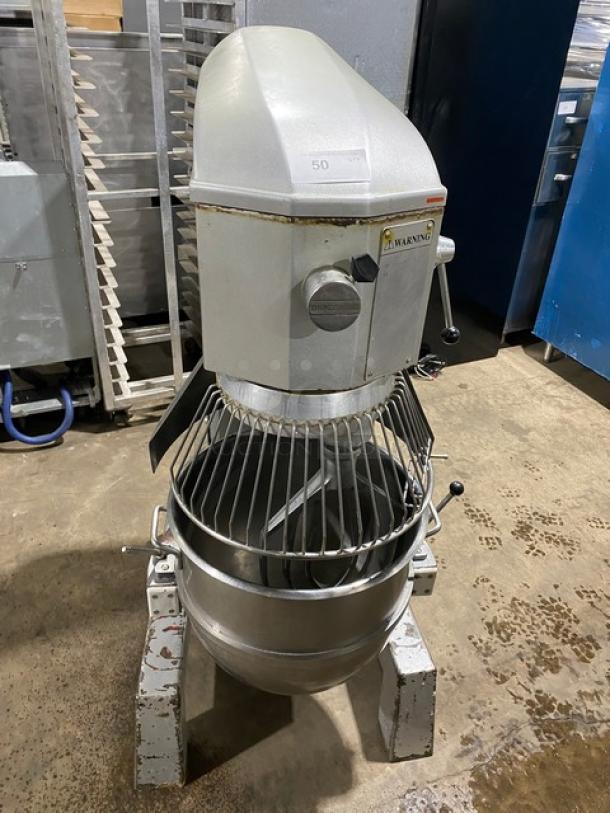 Thunderbird Commercial Heavy Duty 60 Quart Planetary Mixer! With Flat Beater Attachment! With Stainless Steel Mixing Bowl & Bowl Guard! Model: ARM-60PBL SN: 7001196! 220V 1 Phase! - Image 1 of 10