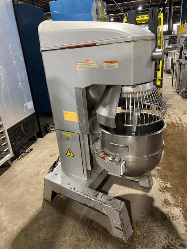 Thunderbird Commercial Heavy Duty 60 Quart Planetary Mixer! With Flat Beater Attachment! With Stainless Steel Mixing Bowl & Bowl Guard! Model: ARM-60PBL SN: 7001196! 220V 1 Phase! - Image 2 of 10