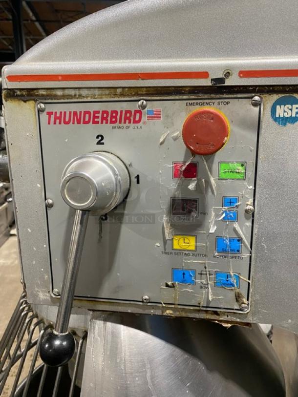 Thunderbird Commercial Heavy Duty 60 Quart Planetary Mixer! With Flat Beater Attachment! With Stainless Steel Mixing Bowl & Bowl Guard! Model: ARM-60PBL SN: 7001196! 220V 1 Phase! - Image 5 of 10
