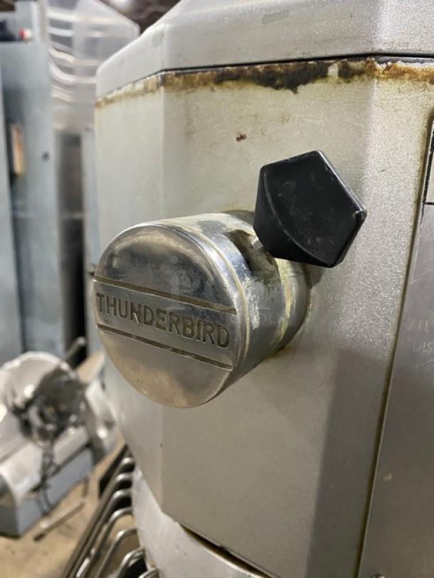 Thunderbird Commercial Heavy Duty 60 Quart Planetary Mixer! With Flat Beater Attachment! With Stainless Steel Mixing Bowl & Bowl Guard! Model: ARM-60PBL SN: 7001196! 220V 1 Phase! - Image 7 of 10