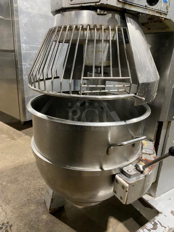 Thunderbird Commercial Heavy Duty 60 Quart Planetary Mixer! With Flat Beater Attachment! With Stainless Steel Mixing Bowl & Bowl Guard! Model: ARM-60PBL SN: 7001196! 220V 1 Phase! - Image 8 of 10