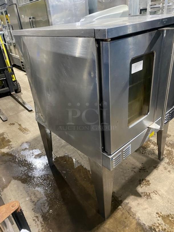 SunFire Commercial Stainless Steel Natural Gas Powered Single Deck Convection Oven! With Wired Racks! Model: SCO-GS-10S SN: 1309230000107! 120V 1 Phase! On Legs! - Image 2 of 8