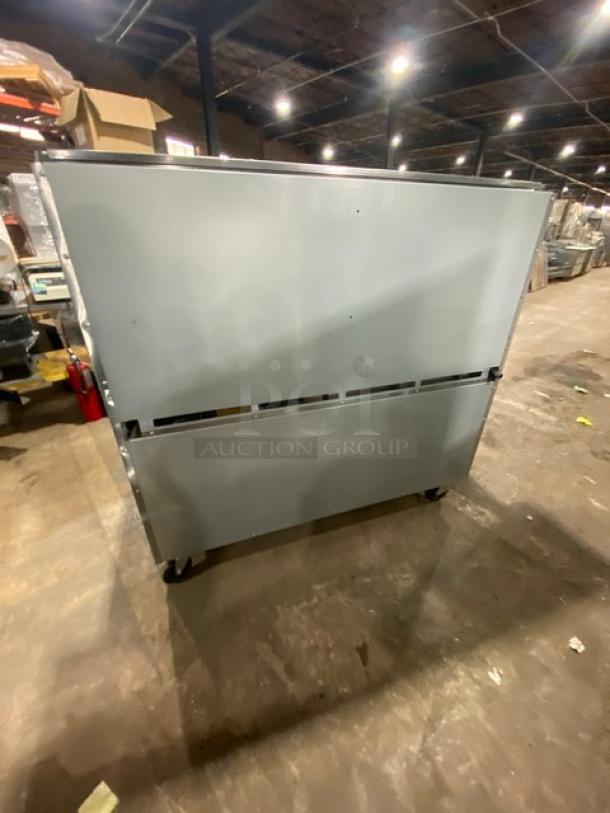 Cook Rite Commercial Stainless Steel Natural Gas Powered 6 Burner Range/Flat Griddle Split Top & Double Oven Combo! With Back Splash & Overhead Salamander Shelf! With Wired Oven Racks! On Casters! - Image 4 of 10