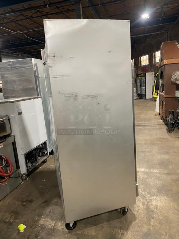 Traulsen Commercial Stainless Steel Solid 2 Door Reach In Refrigerator! Energy Star Certified! With Poly Coated Wire Racks! Model: G20010 SN: T21699G09! 115V 1 Phase! On Casters! - Image 3 of 9