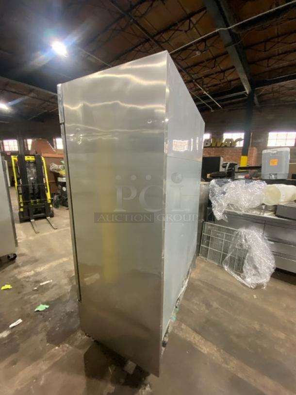 Turbo Air Maximum Series Commercial Stainless Steel Solid 2 Door Reach In Freezer! Energy Star Certified! With Poly Coated Wire Racks! Model: MSF-49NM SN: NF49308075! 110-120V 1 Phase! On Casters! - Image 4 of 11