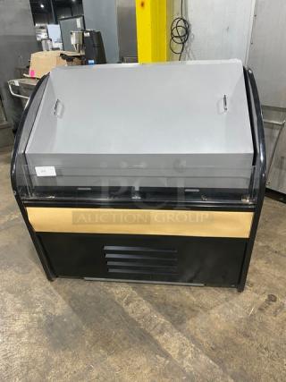 Structural Concepts Oasis Series Commercial Black Horizontal Refrigerated Open Grab-N-Go Self-Service Merchandiser Display Case! With Removable Handled Cover! Model: CO44R SN: 0346604 BS276925! 120V 1 Phase!