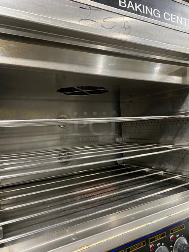 Nu-Vu Subway Style Commercial Stainless Steel Electric Powered Double Deck Oven/Proofer Combo! With Wired Oven Racks! Model: SUB123 SN: 00342436060400010001! 208V 3+N Phase! On Casters! - Image 6 of 10